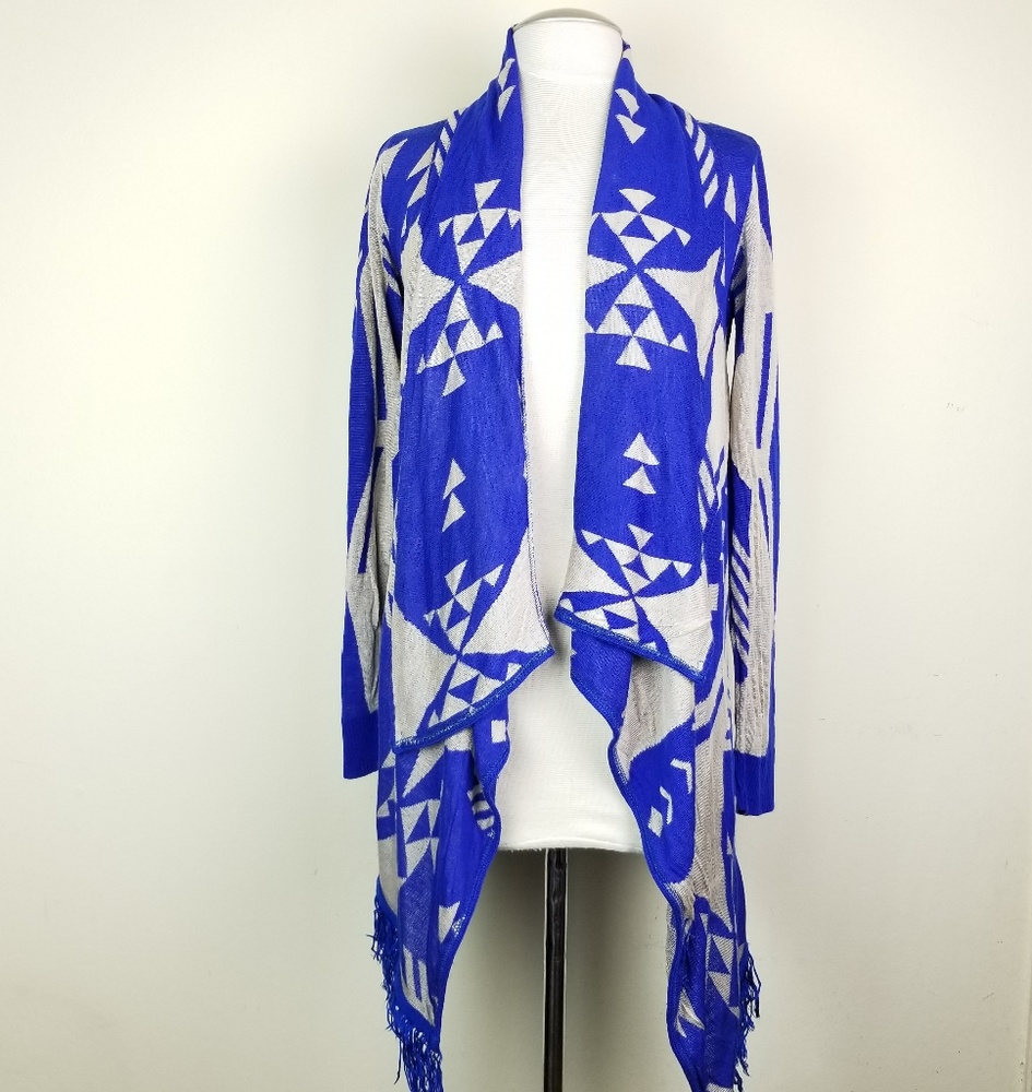 Say what? Fringed Waterfall Cardigan Sweater